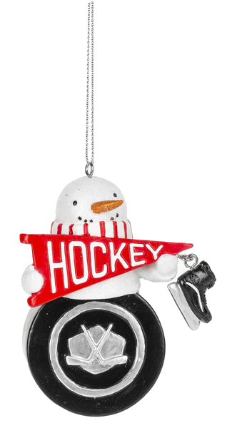 Snowman Hockey Ornament