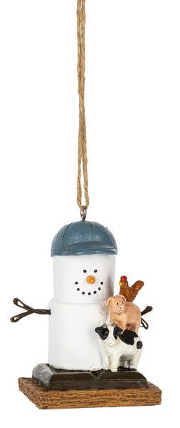 S'mores Farmer Ornament