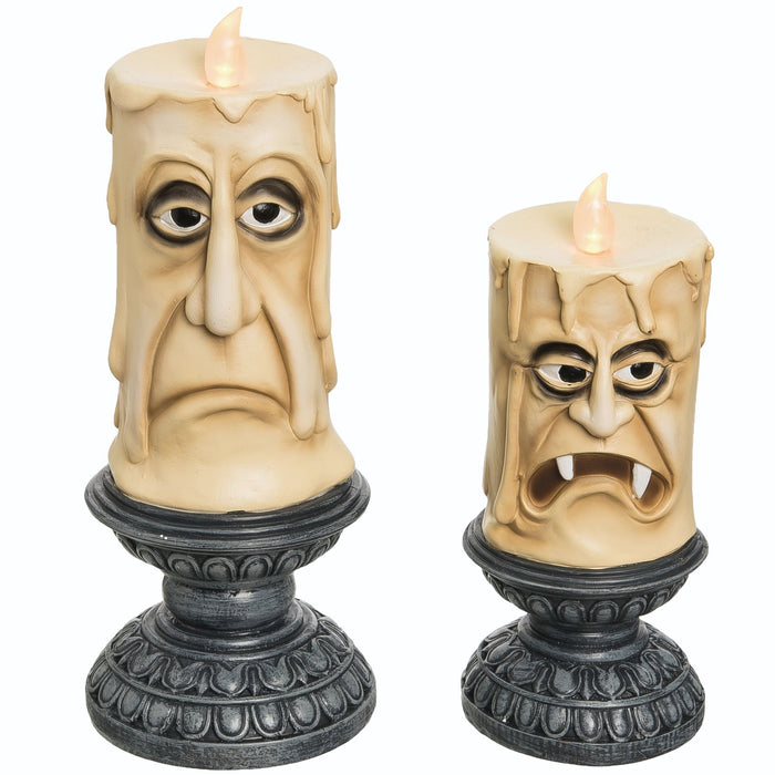 Light Up Spooky Candle - Set of 2