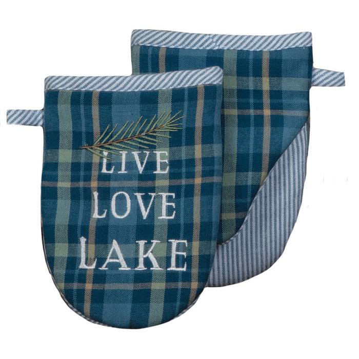 Lakeside Retreat Embroidered Grabber Mitt