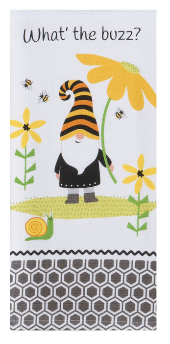 Save the Gnomes What's the Buzz Dual Purpose Terry Towel