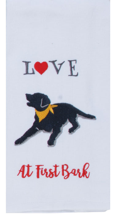 Pet Lovers Only Love Dog Embroidered Dual Purpose Terry Towel