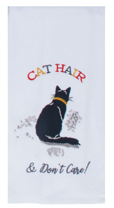 Pet Lovers Only Cat Hair Embroidered Dual Purpose Terry Towel