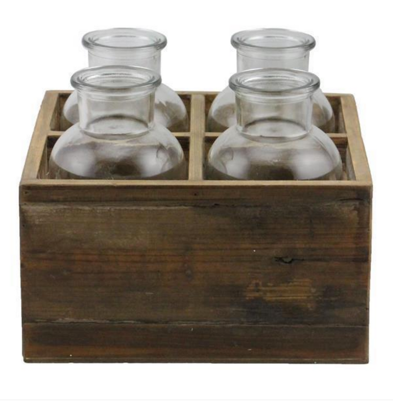 Wood Bottle Tray