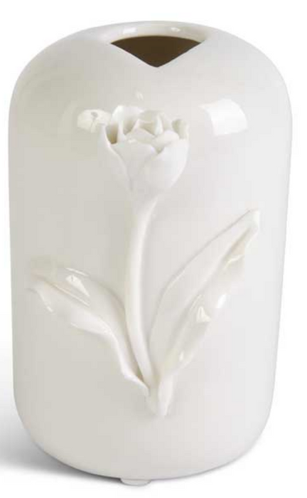 Tall Vase with Raised Flowers - 2 Styles