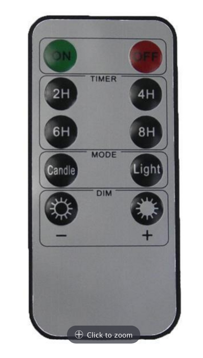 Flickering Candle Remote Control - Battery Operated