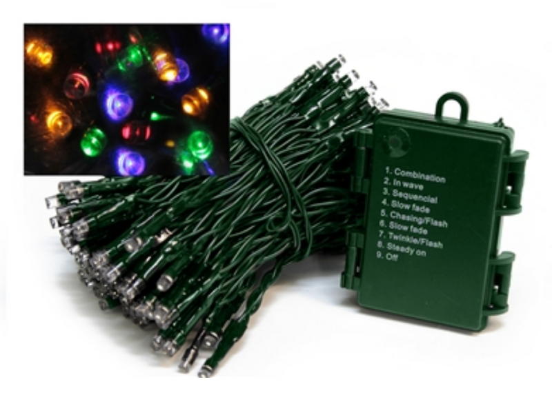 Multi Colored LED Strand Battery Operated - 2 Sizes