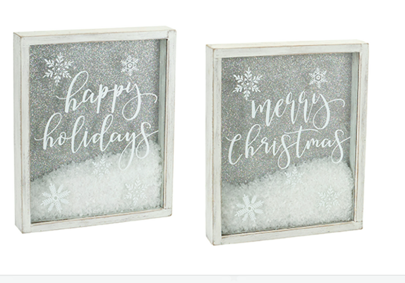 Christmas Frame With Snow - 2 Options