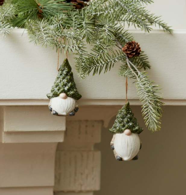 Gnome W/ Tree Hat Ornament - 2 Styles