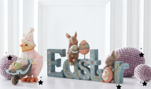 Easter Chick In Bunny Suit Pushing Wheelbarrow Filled With Eggs