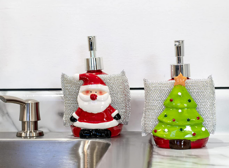 Christmas Soap Dispenser and Sponge Holder - 3 Options