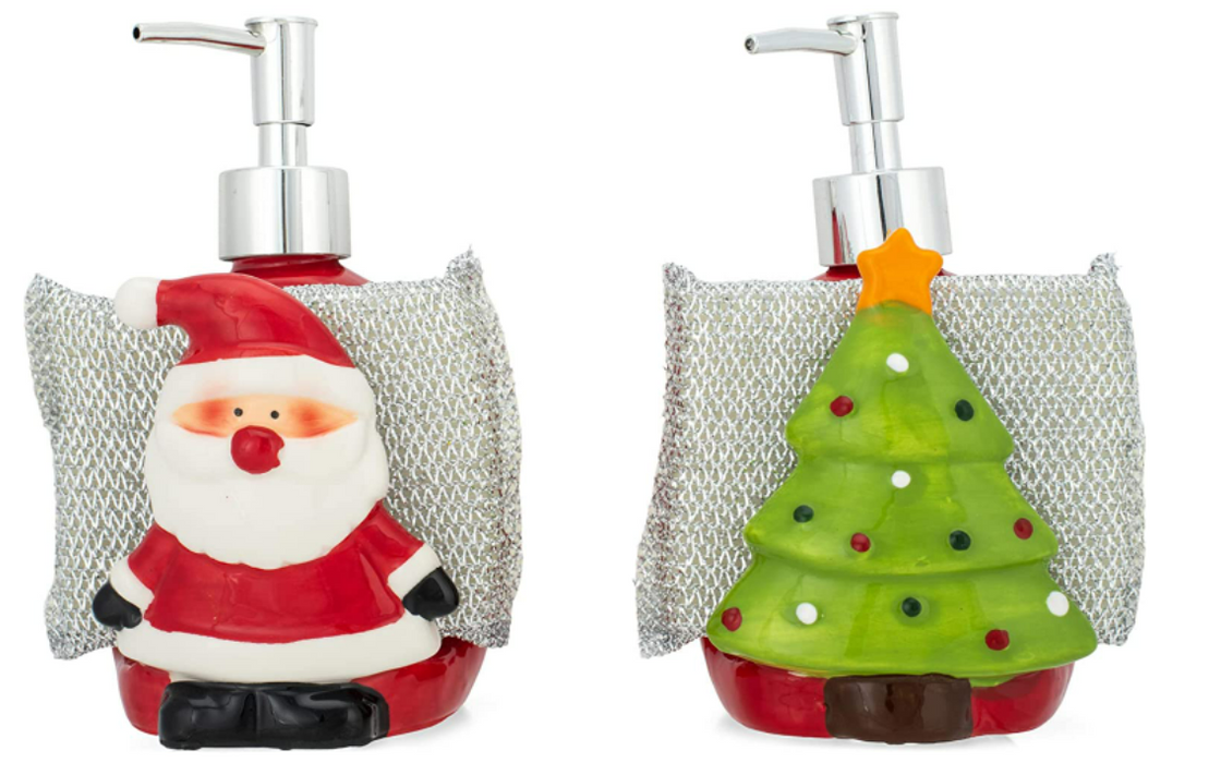 Christmas Soap Dispenser and Sponge Holder - 3 Options