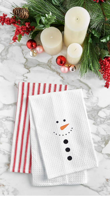 Snowman Waffle Towel