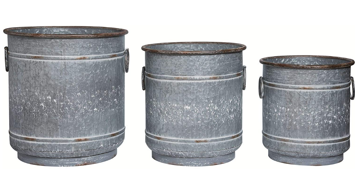 Barrel Planters with Drainage Hole - 3 Options