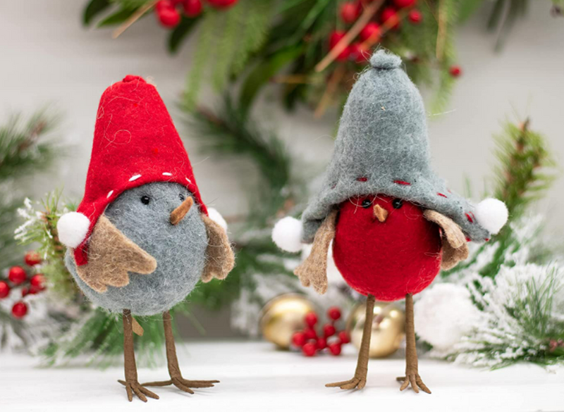 Snow Hat Bird Figurine - 2 Styles