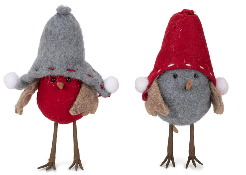 Snow Hat Bird Figurine - 2 Styles