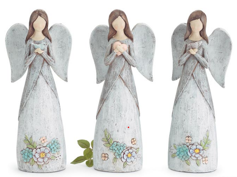 Watercolor Meadow Floral Angel Figurine- 3 Styles