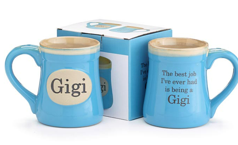 Gigi Handpainted Porcelain 18 oz Coffee Mug