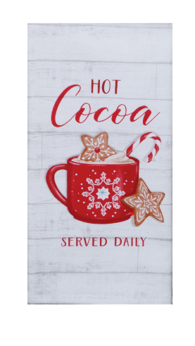 Gingerbread & Cocoa Hot Cocoa Dual Purpose Terry Towel