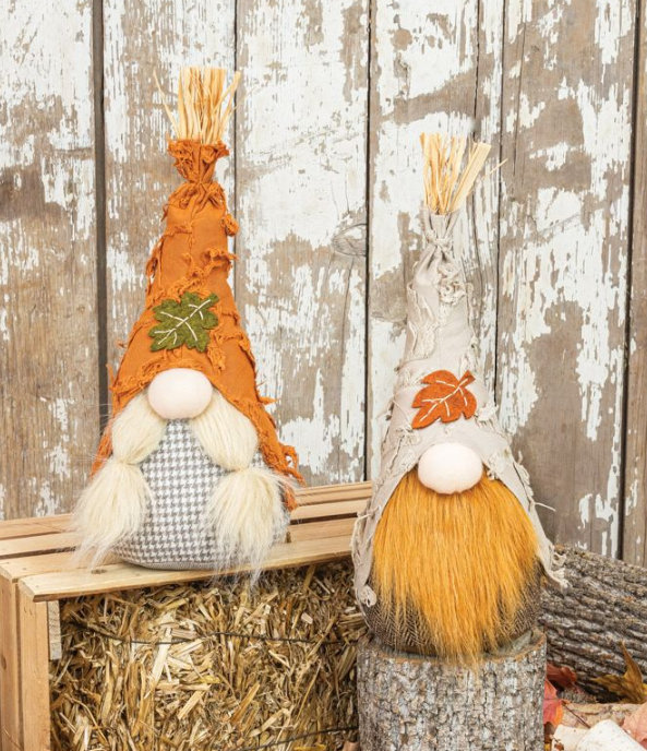 HAZEL HARVEST GNOME TABLETOP  - 2 Styles