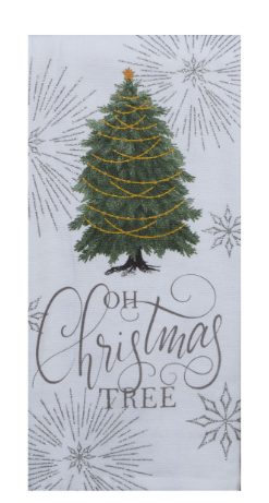 Evergreen Wishes Christmas Tree Dual Purpose Terry Towel