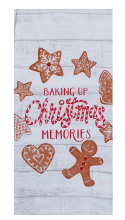 Gingerbread & Cocoa Christmas Memories Dual Purpose Terry Towel