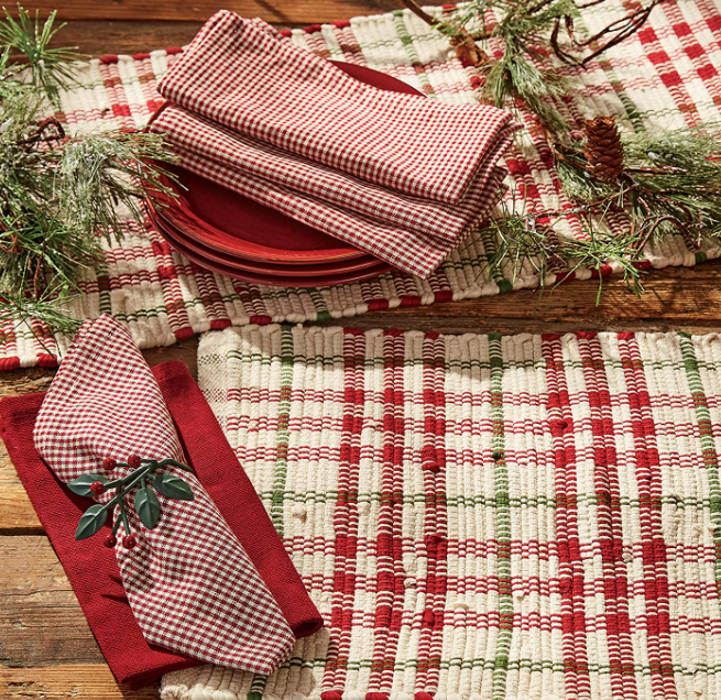 Christmas Memories Chindi Table Linens