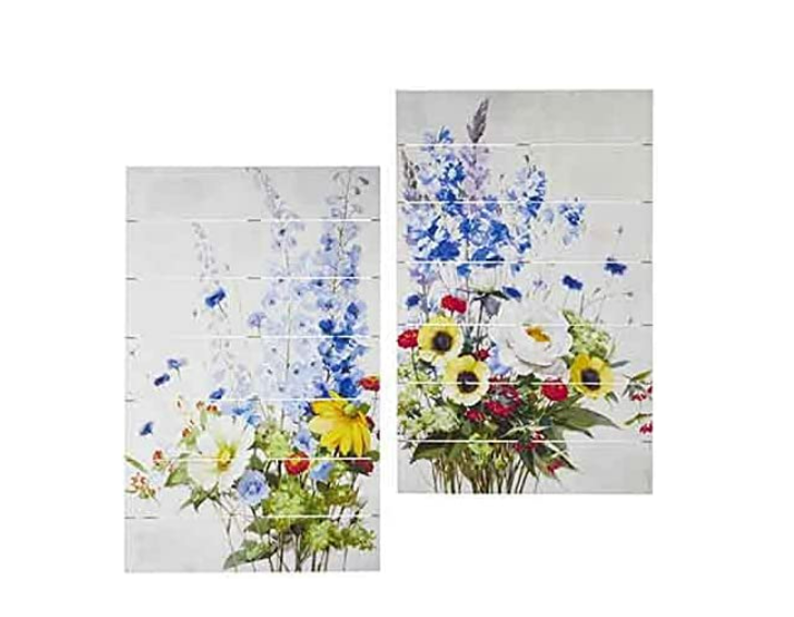 Wildflower Wood Slat Wall Art- 2 Styles