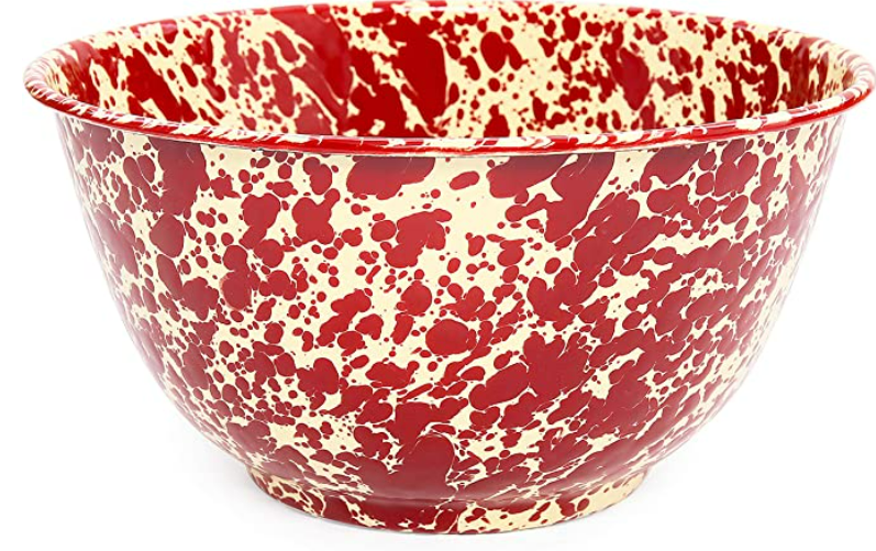 Bowl - 5 Quart Large Bowl - Splatter & Vintage