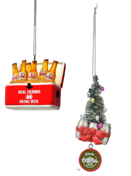 Beer & Cooler Ornaments - 2 Styles