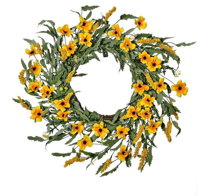 Cosmos & Goldenrod Wreath - 22"