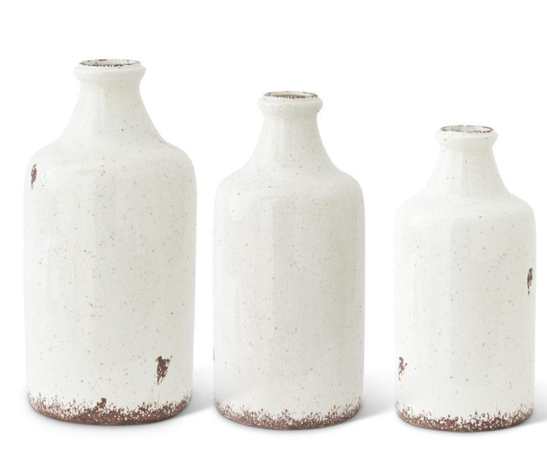 WHITE CERAMIC JUGS - 3 Sizes
