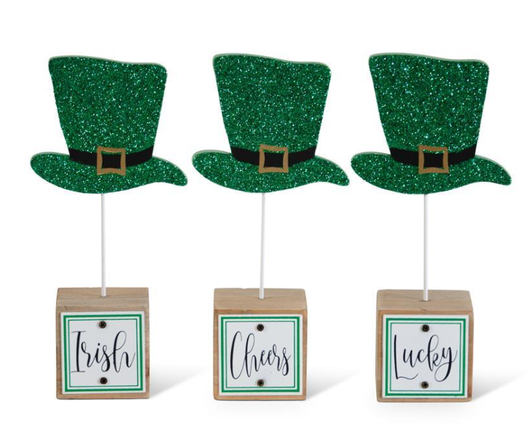 ST PATRICK HATS ON SPINDLES- 3 Styles