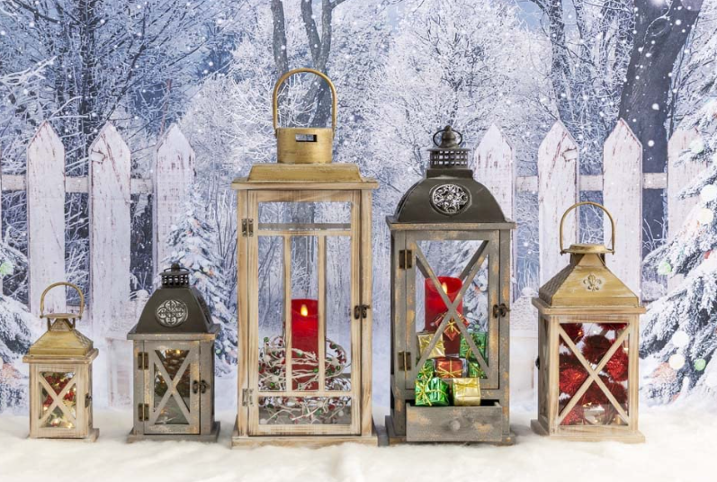 Wood/ Metal Lanterns- 2 Sizes