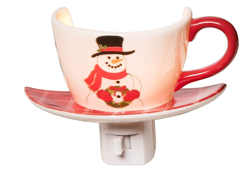 Snowman Teacup Night light