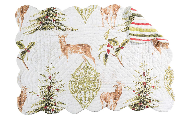 Reindeer Tracks Rectangle Placemat - Set of 4