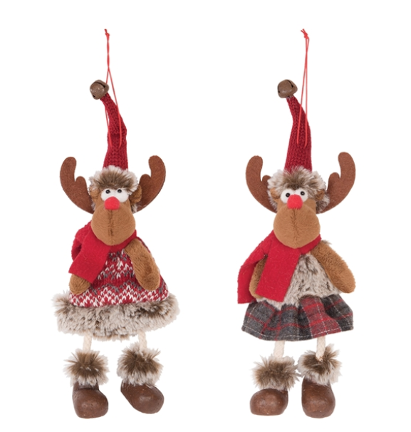 Moose Couple Ornament - 3 Options