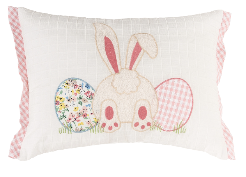 Happy Bunny Eggs Pillow