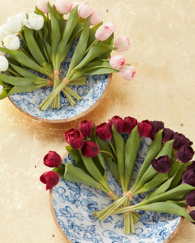 White Real Touch Tulip Bundle