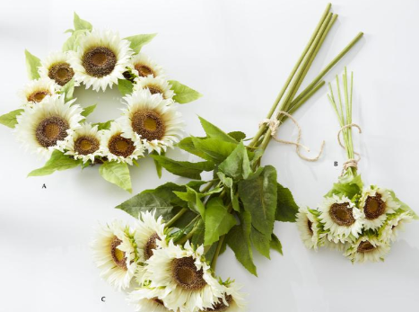 Sunflower Wreath on Vine Base - 24" - 2 Colors