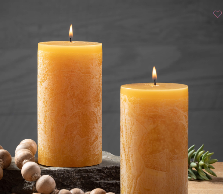 8" Pillar Timber Candles -