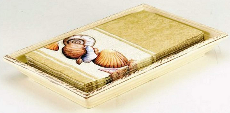 Ceramic Guest Towel Caddy - 2 Colors