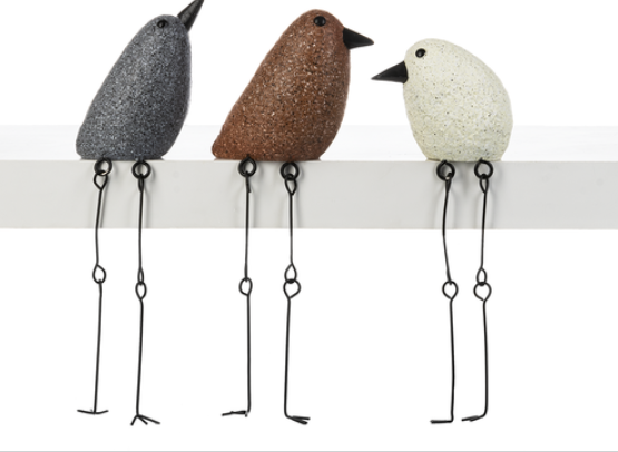Pebble Bird Shelf sitters  - 3 Colors