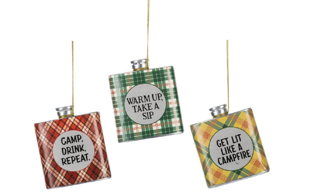 Camping Flask Ornaments- 4 Options