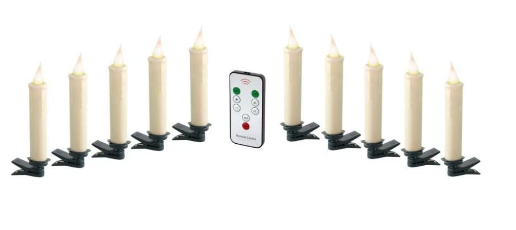 LED Clip-on Taper Candles 4.5"H
