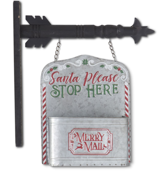 Galvanized Metal Merry Mail Box Arrow Replacement
