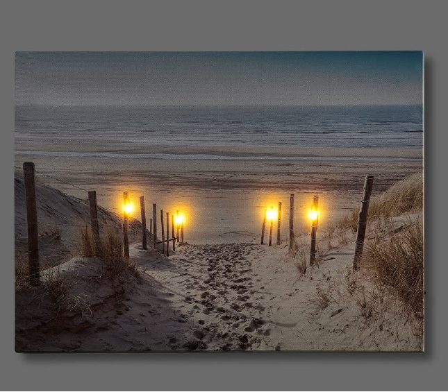 Beach Print with Timer LED