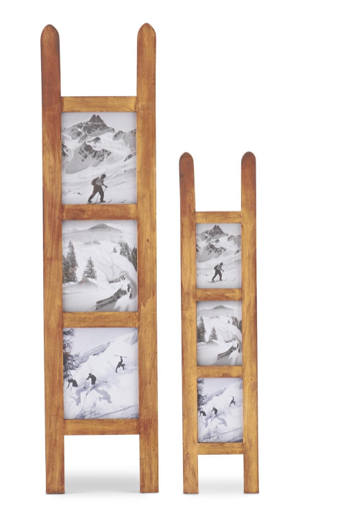 HANGING WOOD SLED PHOTO FRAMES - 2 Sizes
