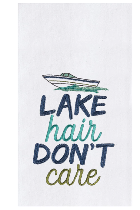 Lake Hair Don't Care Kitchen Towel Dishtowel