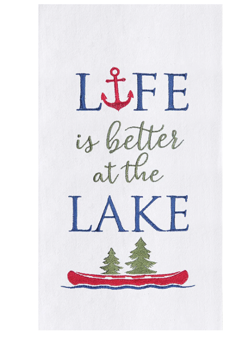 Life is Better at the Lake Kitchen Towel Dishtowel